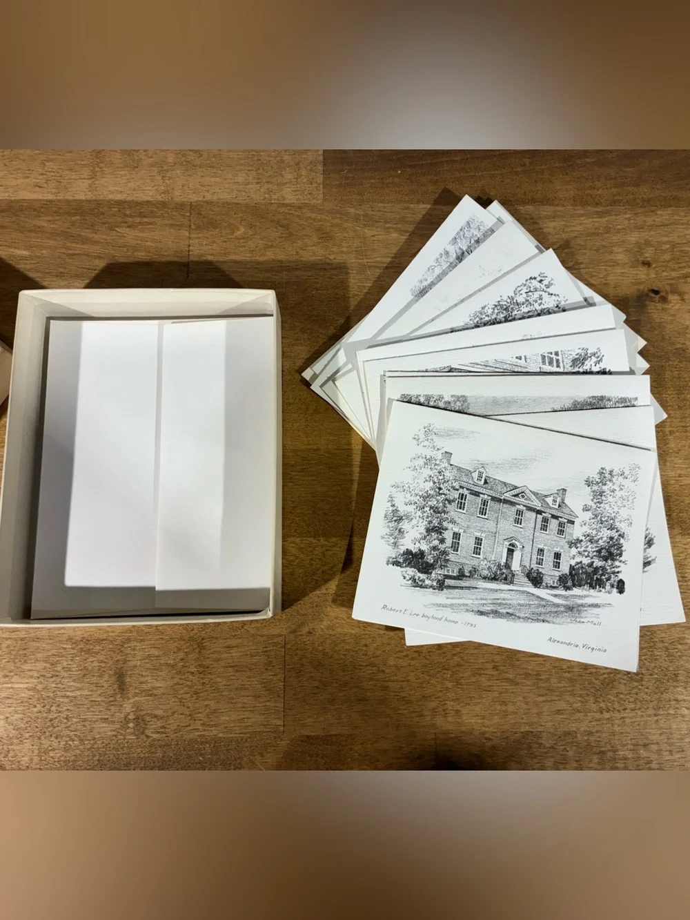 Vintage John Moll Landmark Sketches Alexandria VA 10 Cards Boxed Set